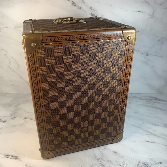 Louis Vuitton Damier Trunk Boite Flacons Ebene Beauty Case Monogram Train Vanity - Picture 6 of 13